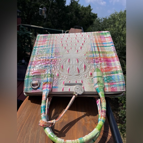 NWT Brahmin Caroline SWEET TEA Ombre Melbourne Satchel - Picture 6 of 12